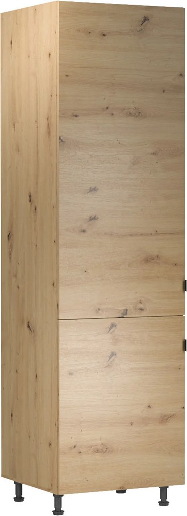 Magas hűtő beépítő szekrény, artisan tölgy, univerzális, LANGEN D60ZL