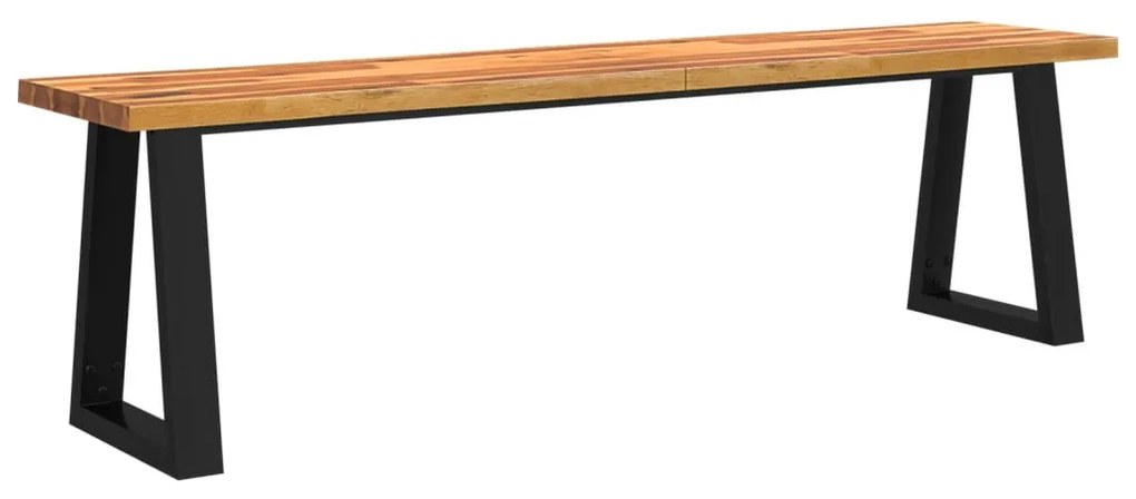 tömör akácfa pad természetes éllel 160 cm