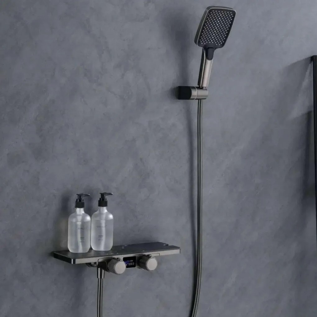 Termosztátos zuhanyrendszer ELITE EDITION BBT2053 LED-kijelzővel, több színváltozatban — Króm-kő