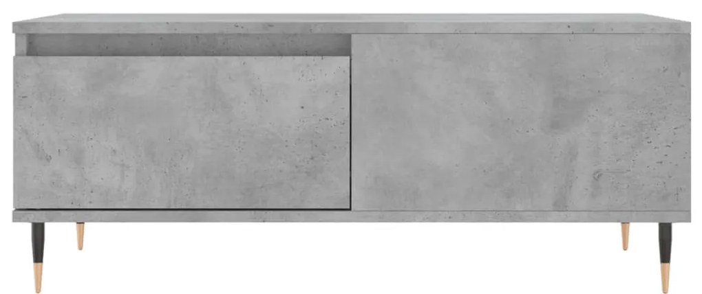 Betonszürke szerelt fa dohányzóasztal 90x50x36,5 cm
