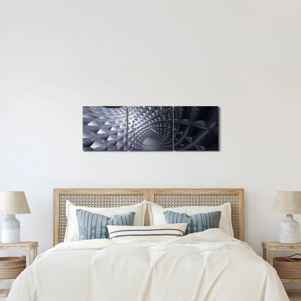Kép - Absztrakció 3D (órával) (90x30 cm)