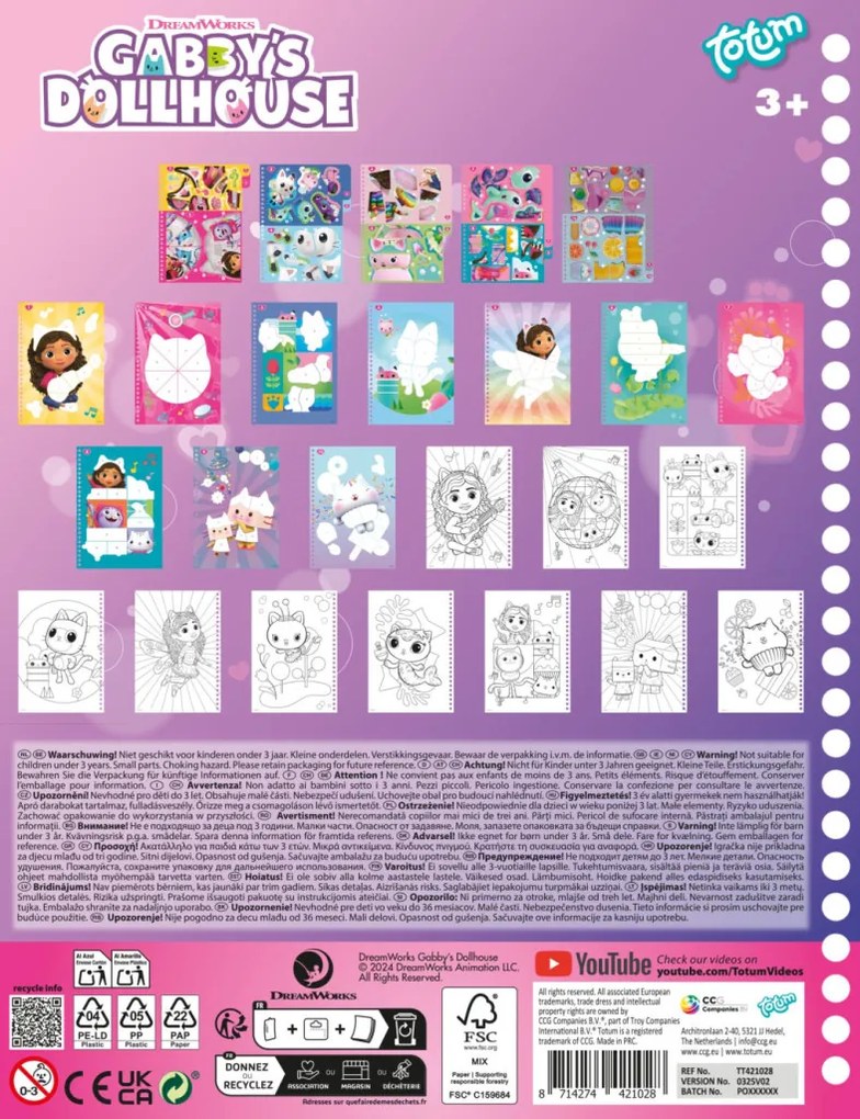 Gabi babaháza Sprinkle Party puzzle matrica és színező szett