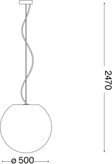 Ideal Lux - Csillár zsinóron CARTA 1xE27/25W/230V átm. 50 cm fehér