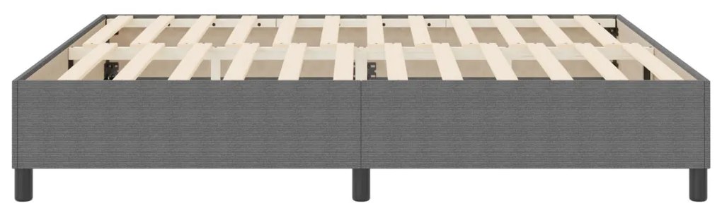 Boxspring Ágy Világosszürke Szuper King Bordás Szövet