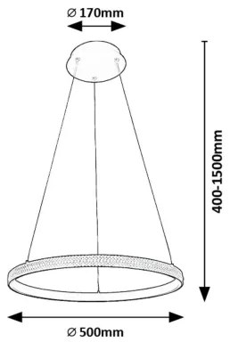 Rabalux 72258 - LED Csillár zsinóron GRETE LED/32W/230V 3000K