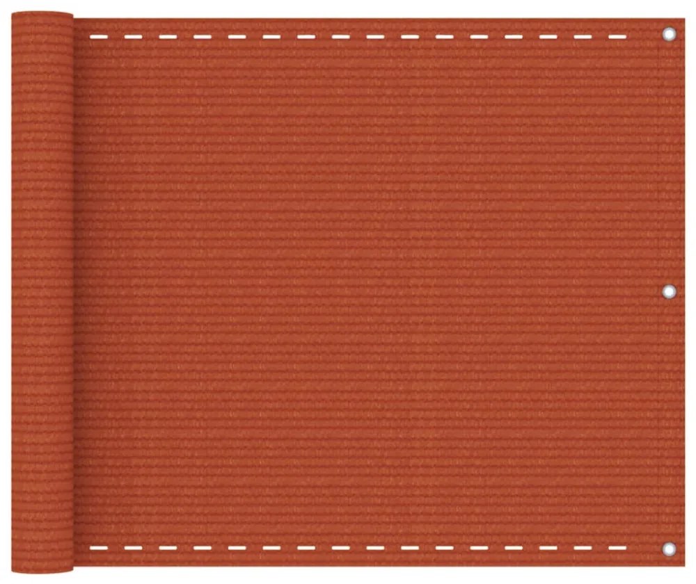 narancssárga HDPE erkélytakaró 75 x 500 cm