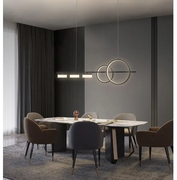 Wofi 7030-502 - LED Dimmelhető csillár zsinóron MESSINA LED/40W/230V fekete