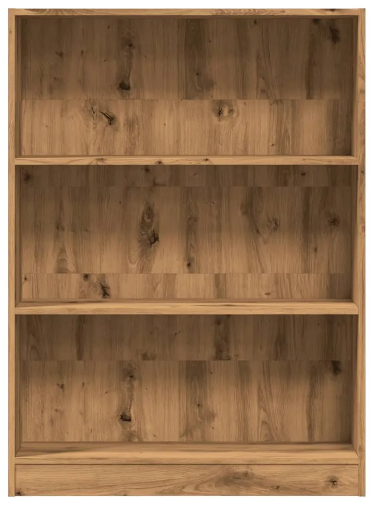 kézműves tölgy szerelt fa könyvespolc 80 x 24 x 109 cm