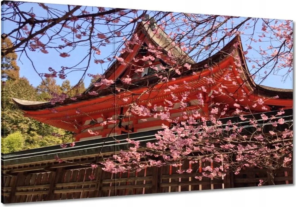 Festmények 120x80 Japán templom