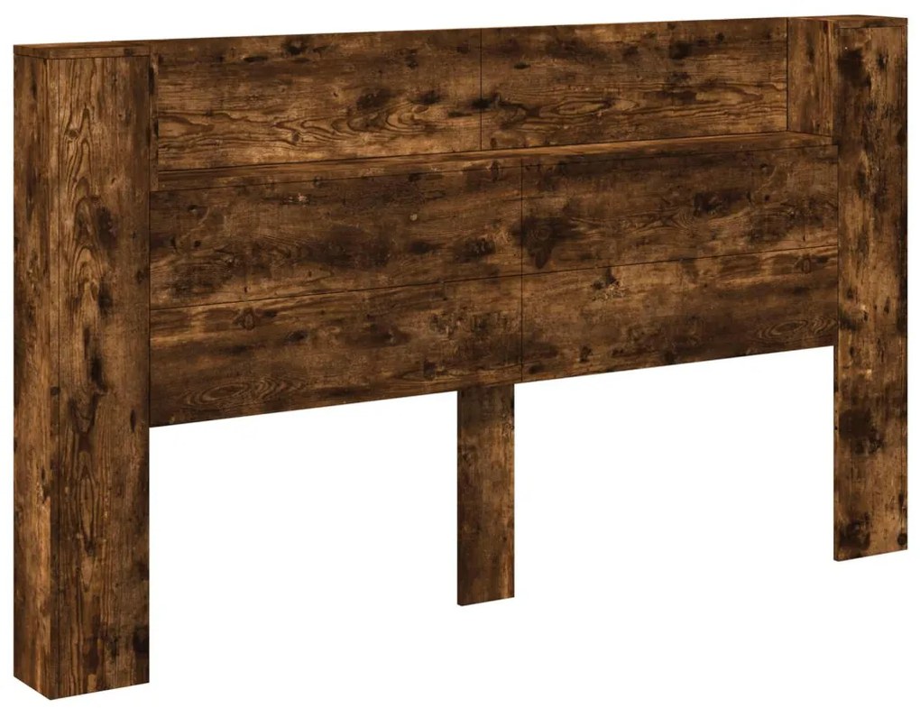 Fejtámla polcokkal Füstölt tölgy 180 x 16,5 x 103,5 cm Faanyag