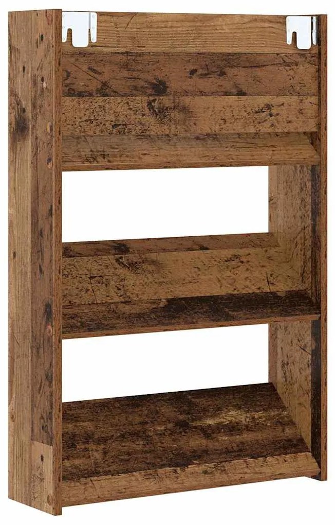 Cipőszekrény polcokkal 2 pcs Öreg fa 60 x 18 x 90 cm Faanyag