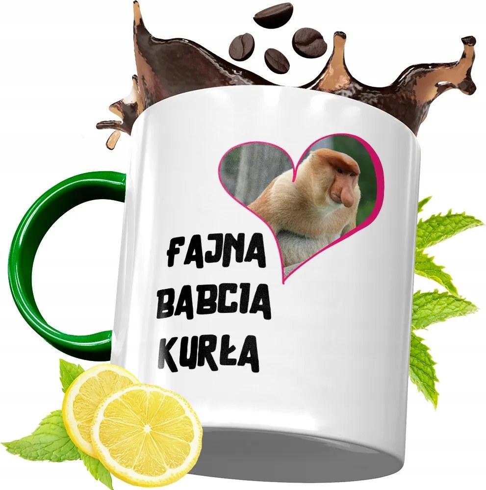 Zöld Bögre Nagymamáknak Nagymama Napjára Ajándék fényképes nyomattal