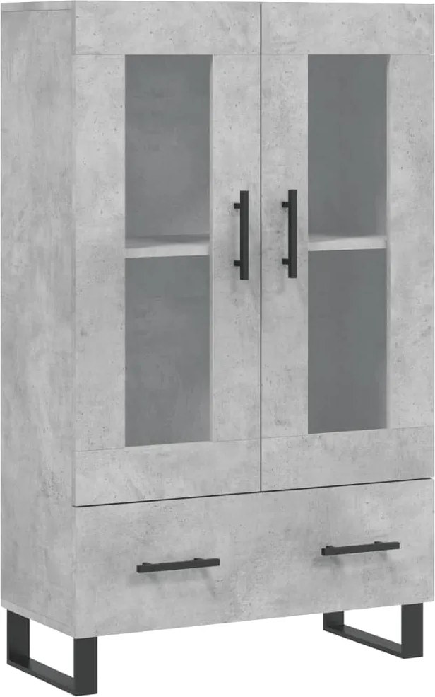 vidaXL betonszürke szerelt fa magasszekrény 69,5 x 31 x 115 cm