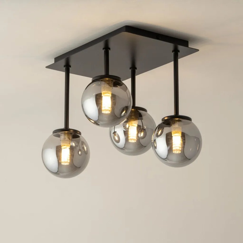 SIGMA LIGHTING 33504 TULIA Loft Mennyezeti Lámpa Fekete, Szürke G9 IP20