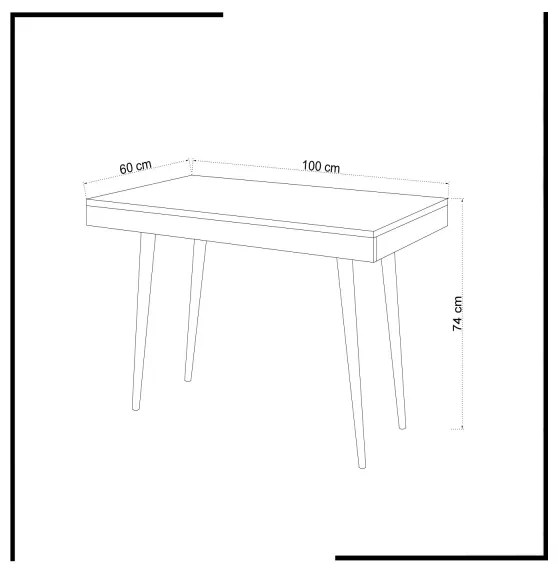 Munkaasztal VERONIKA 74x100 cm fehér/bézs
