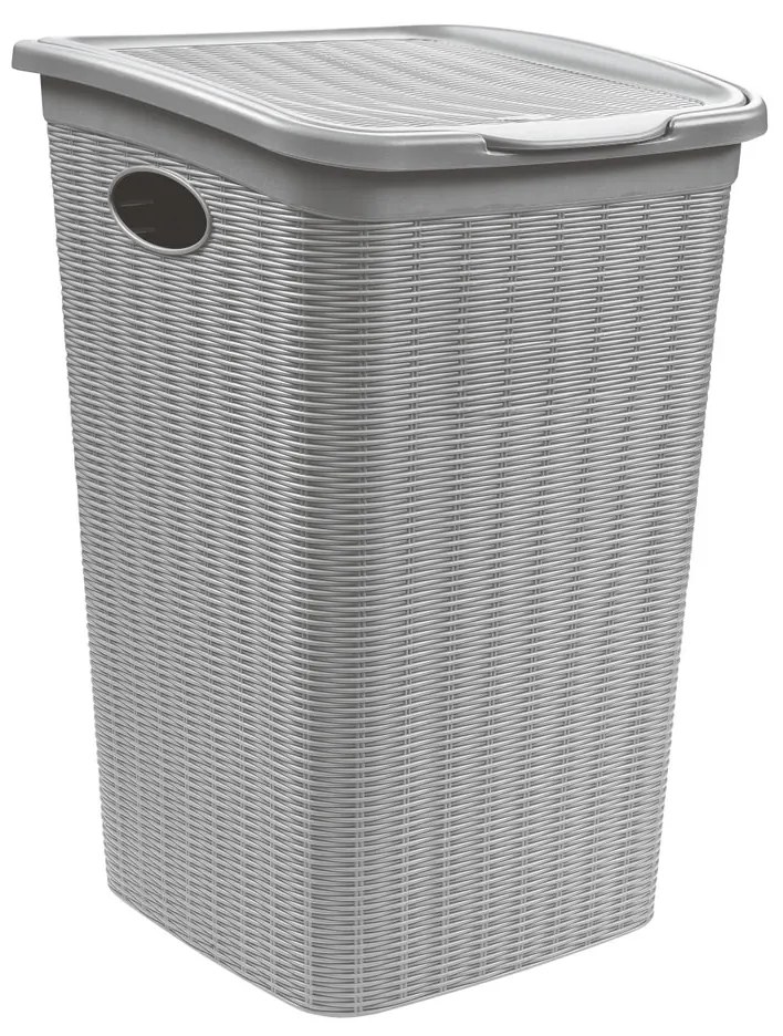 STEFANPLAST Elegance szennyeskosár 50 L, szürke