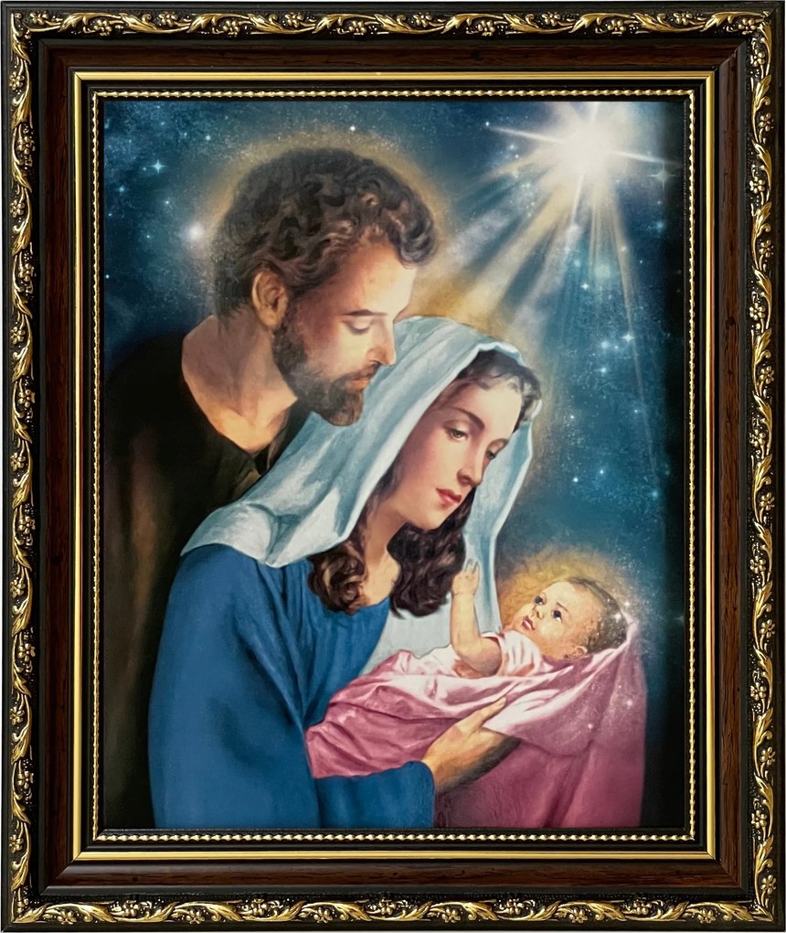 Vászonkép 31x26 Szent Család Jézus Díszített Keret