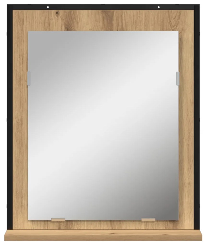 Fürdőszobai Tükör Kézműves Tölgy 50x12x60 cm Fából