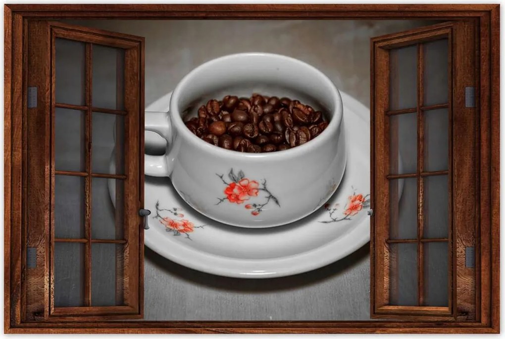 Poszterek 60x40 Kávébabok egy csészében