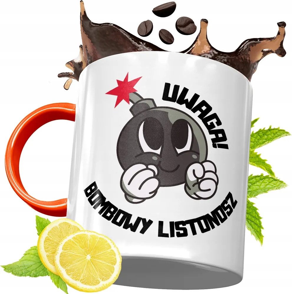 Narancssárga Bögre Postásnak Ajándék fényképes nyomattal