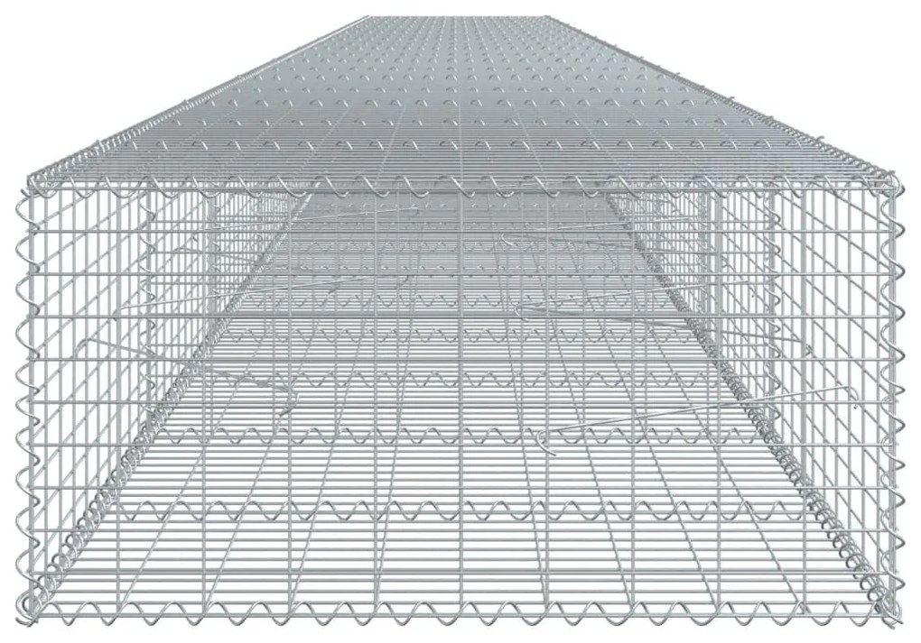 horganyzott vas gabion kosár fedéllel 1000 x 100 x 50 cm