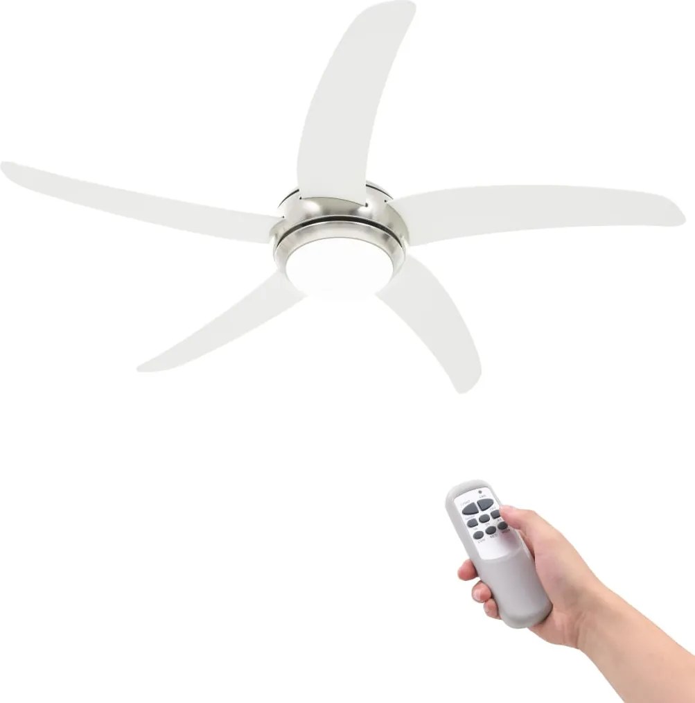 vidaXL díszes mennyezeti ventilátor lámpával 128 cm fehér