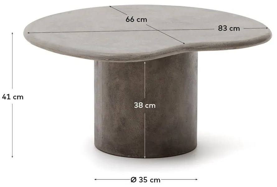 Kerti dohányzóasztal 77x83 cm Macarella – Kave Home
