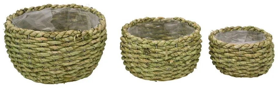 Natur S 3 db zöld virágcserép - Ego Dekor