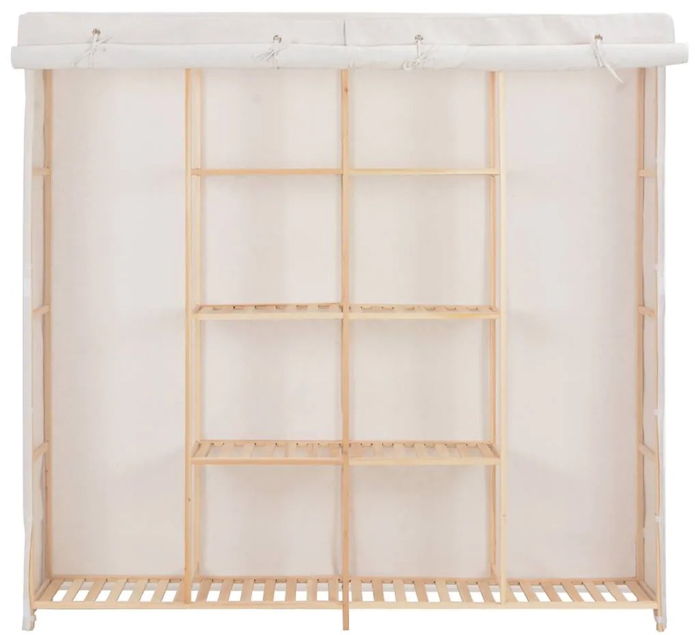 vidaXL fehér szövet ruhásszekrény 173 x 40 x 170 cm