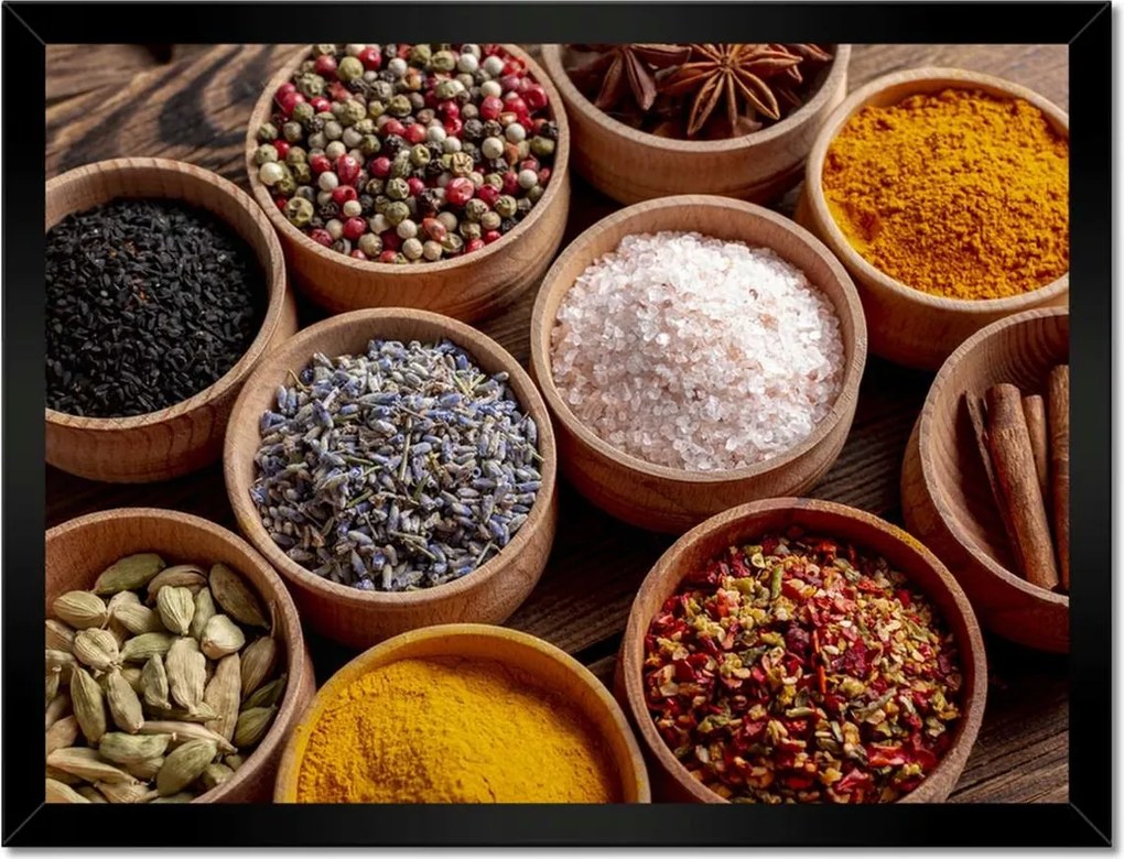 Poszter keretben 40x30 Só Ánizs Fahéj kurkuma