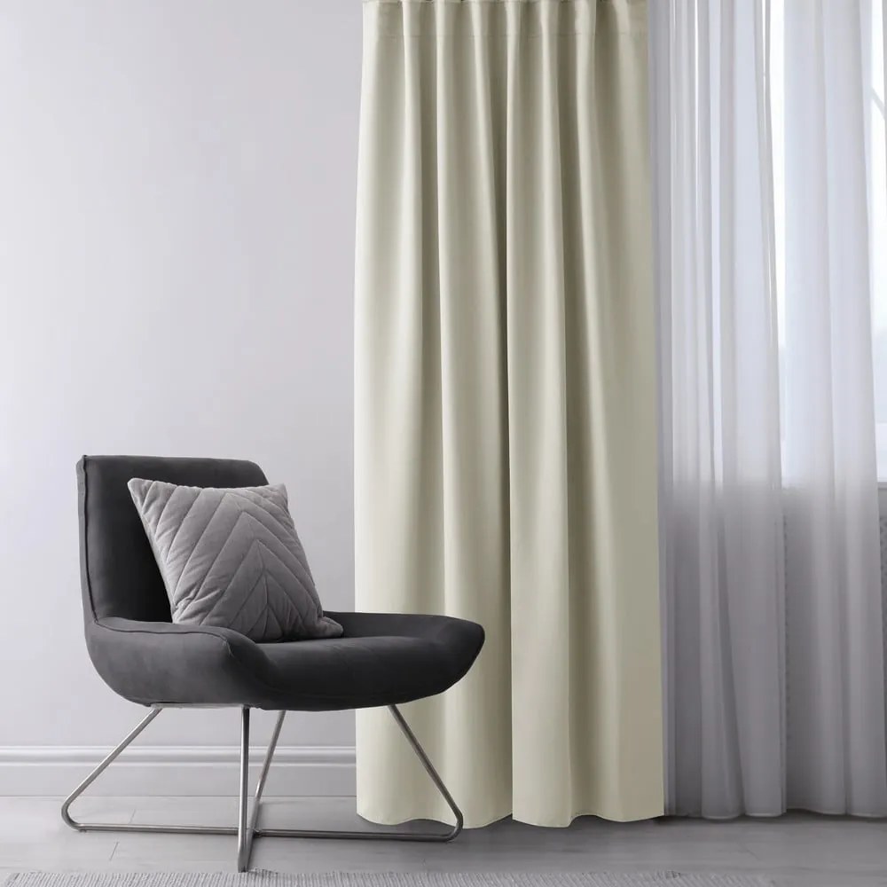 Krémszínű sötétítő függöny 140x245 cm Eyelets – Restilo
