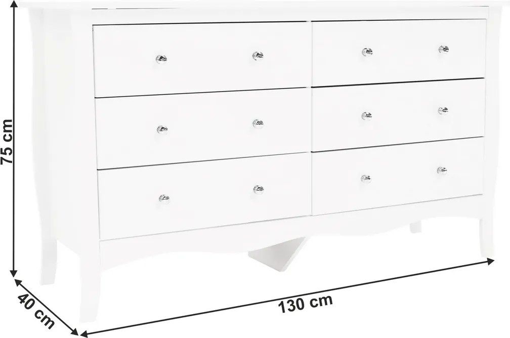 ETKIN komód, fehér