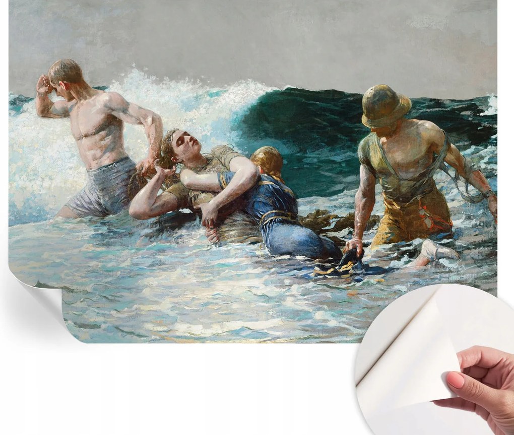 Öntapadós tapéta Divatos 3D fali ragasztóval Tengeri harc 208x146 cm