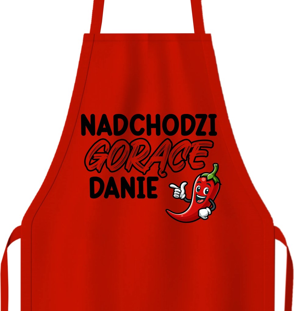 Kötény Piros Pamut Forró Étel A Másik Felének Pároknak