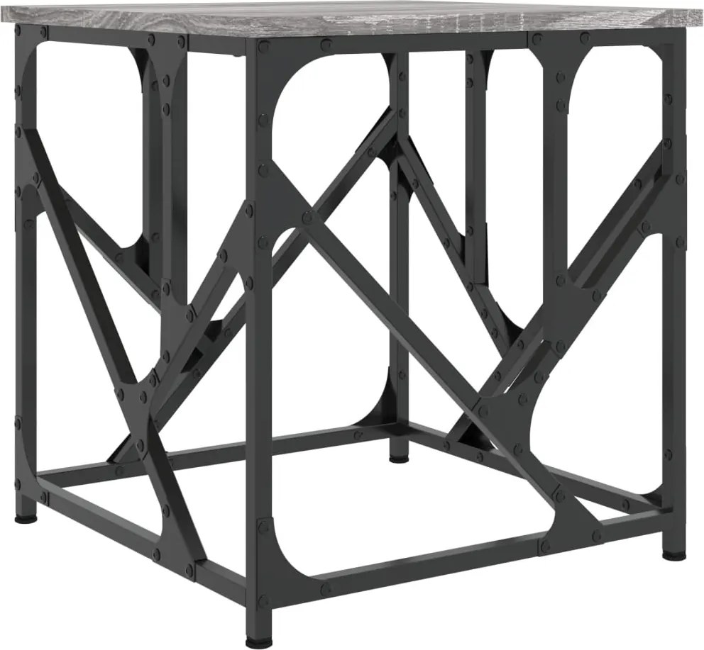 vidaXL szürke sonoma színű szerelt fa dohányzóasztal 45 x 45 x 47,5 cm
