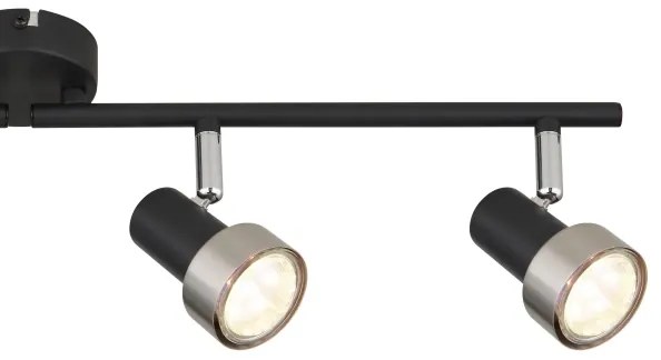 Globo 57917-4N - Spotlámpa MASON 4xGU10/25W/230V fekete/ezüst