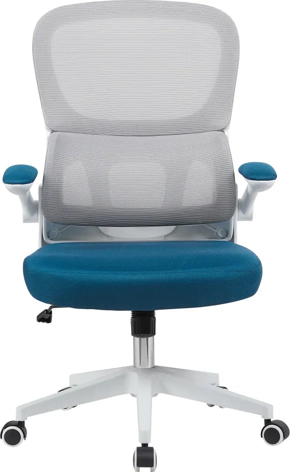 Irodai szék, barna/petrolkék/fehér, RAMIRO