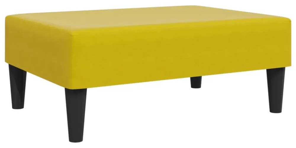 sárga bársony lábzsámoly 77x55x31 cm