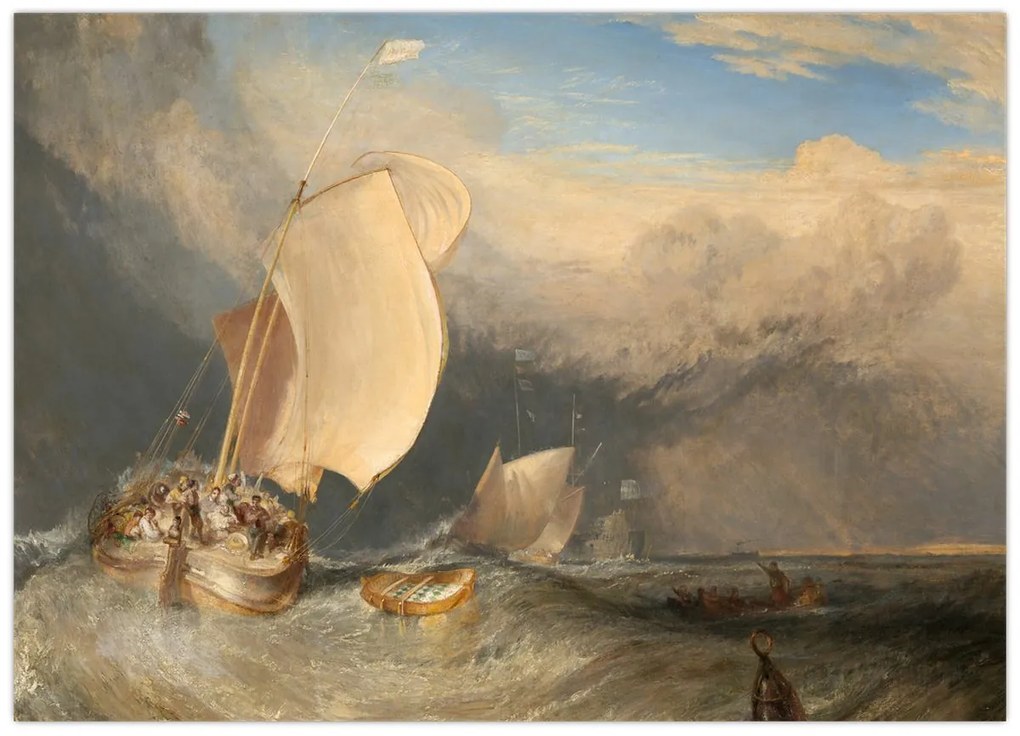 Kép - William Turner, Fishing Boats with Hucksters Bargaining for Fish, reprodukciók (70x50 cm)