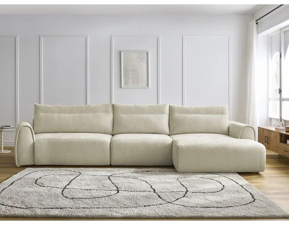 Bézs sarokkanapé Aden – Bobochic Paris