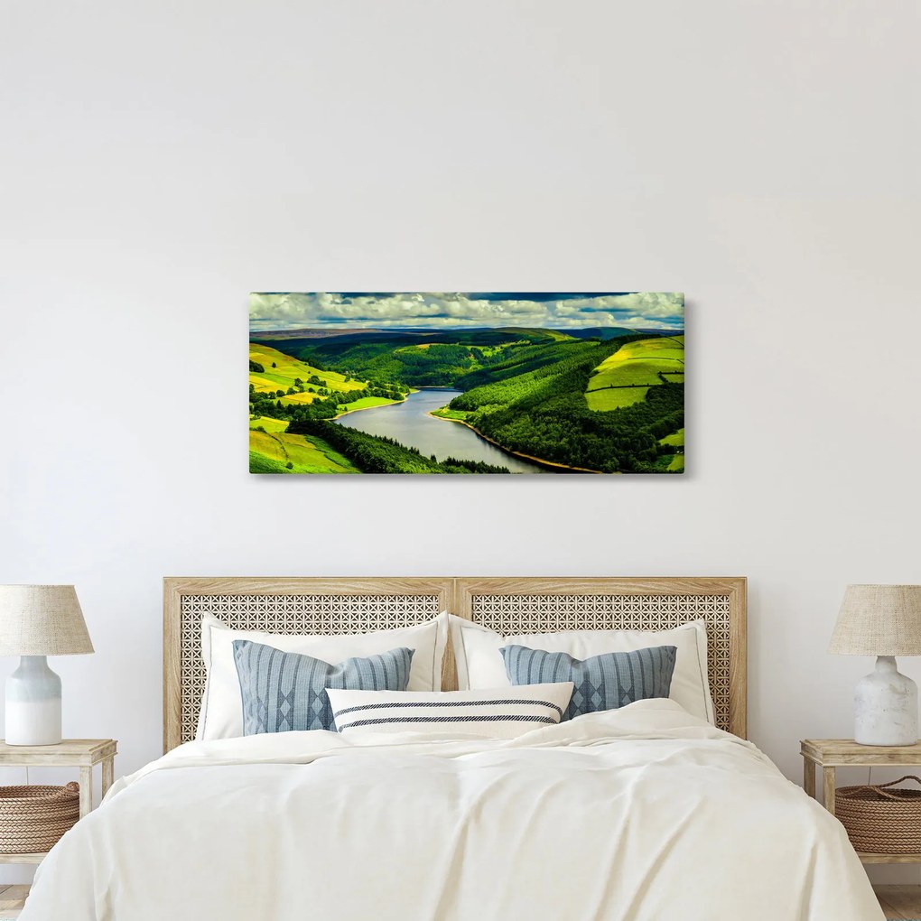 Kép - Zöld táj (120x50 cm)