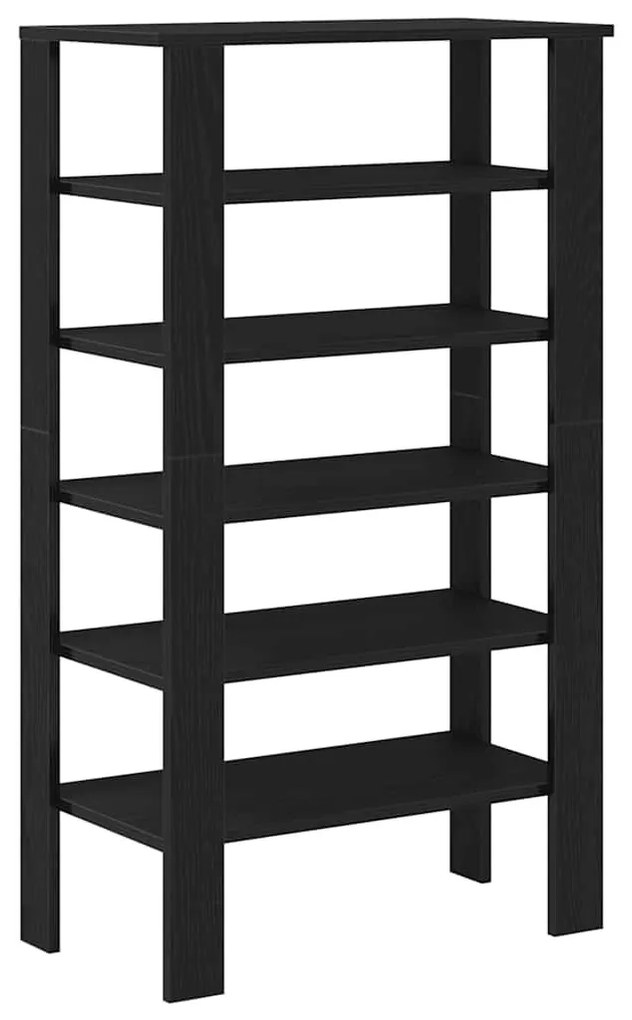 fekete szerelt fa cipőtároló szekrény 61x32x105 cm