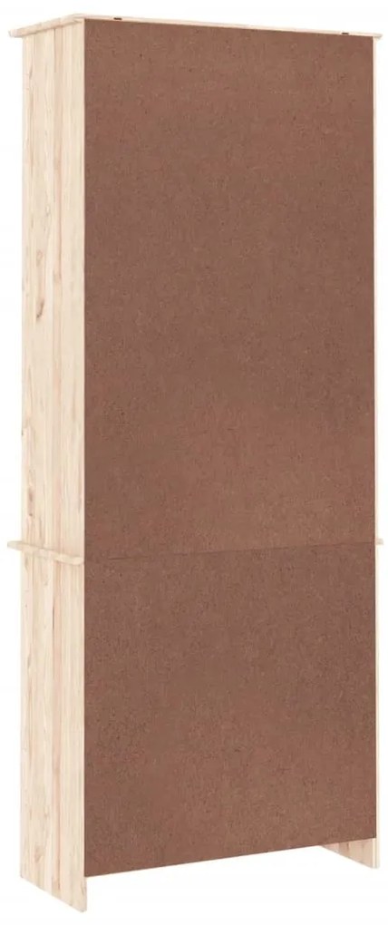 ALTA tömör fenyőfa üvegvitrin 77x35x186,5 cm