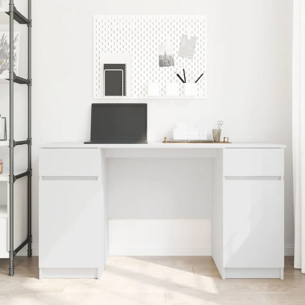 Asztal Fehér 140x49x76 cm Szerelt fa