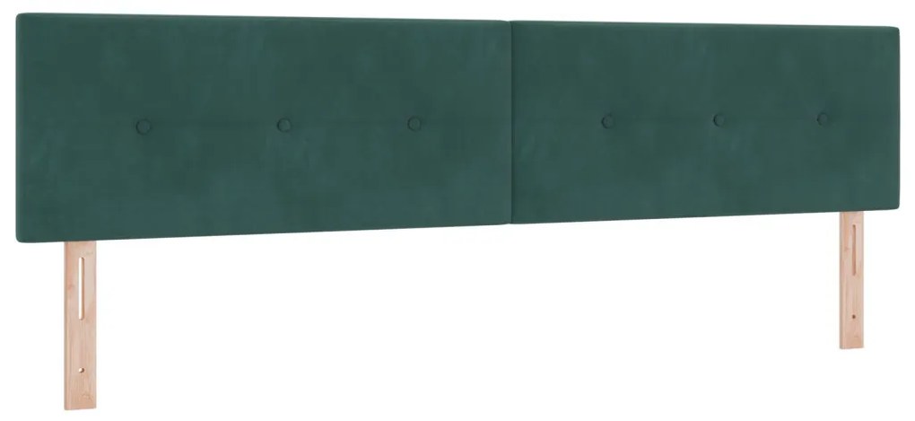 vidaXL Boxspring Ágy Matrac nélkül Sötét Zöld 200x200 cm Bársony