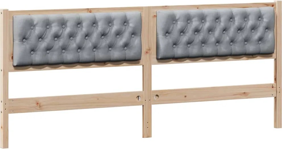 vidaXL Fejtámla Egyéb Barna és világosszürke 200 cm Tömör fenyőfa