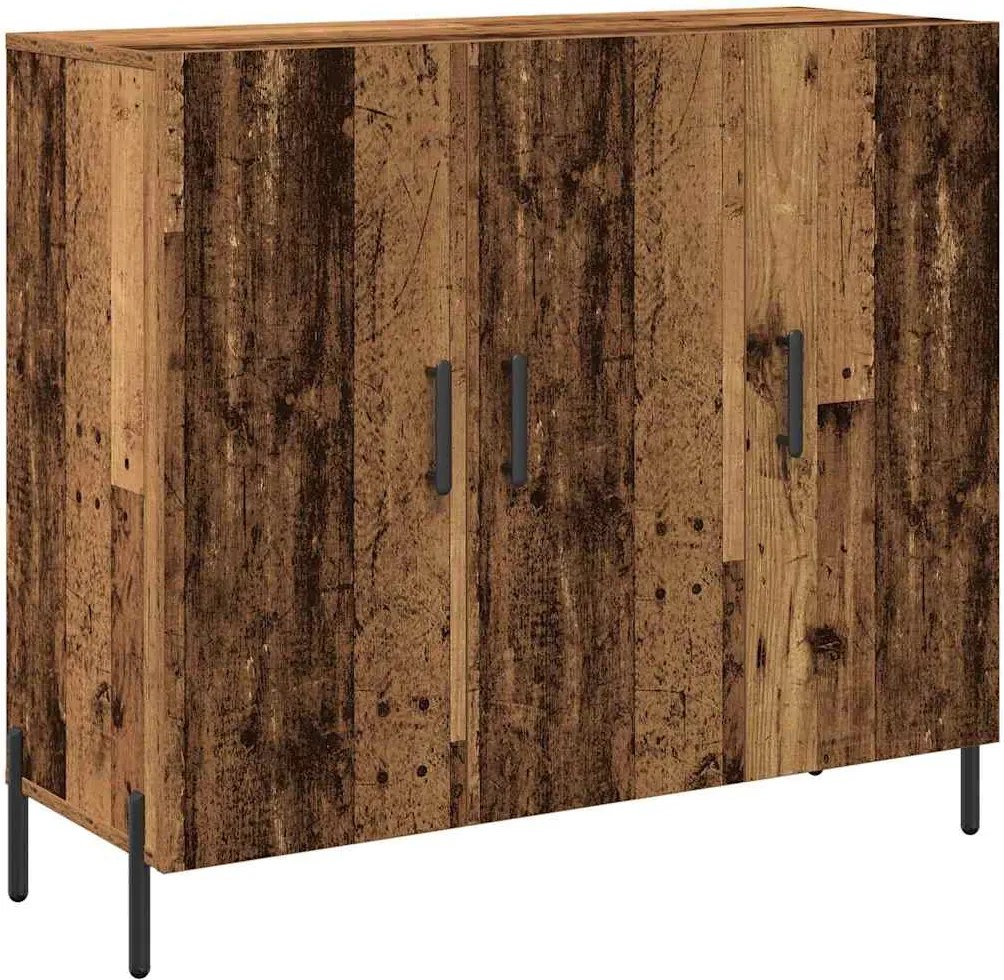 vidaXL Széf Öreg fa 90 x 34 x 80 cm Faanyag