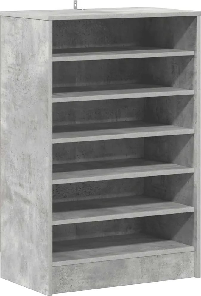 vidaXL betonszürke szerelt fa cipősszekrény 60 x 35 x 92 cm