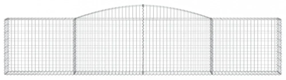 8 db íves horganyzott vas gabion kosár 400x30x80/100 cm