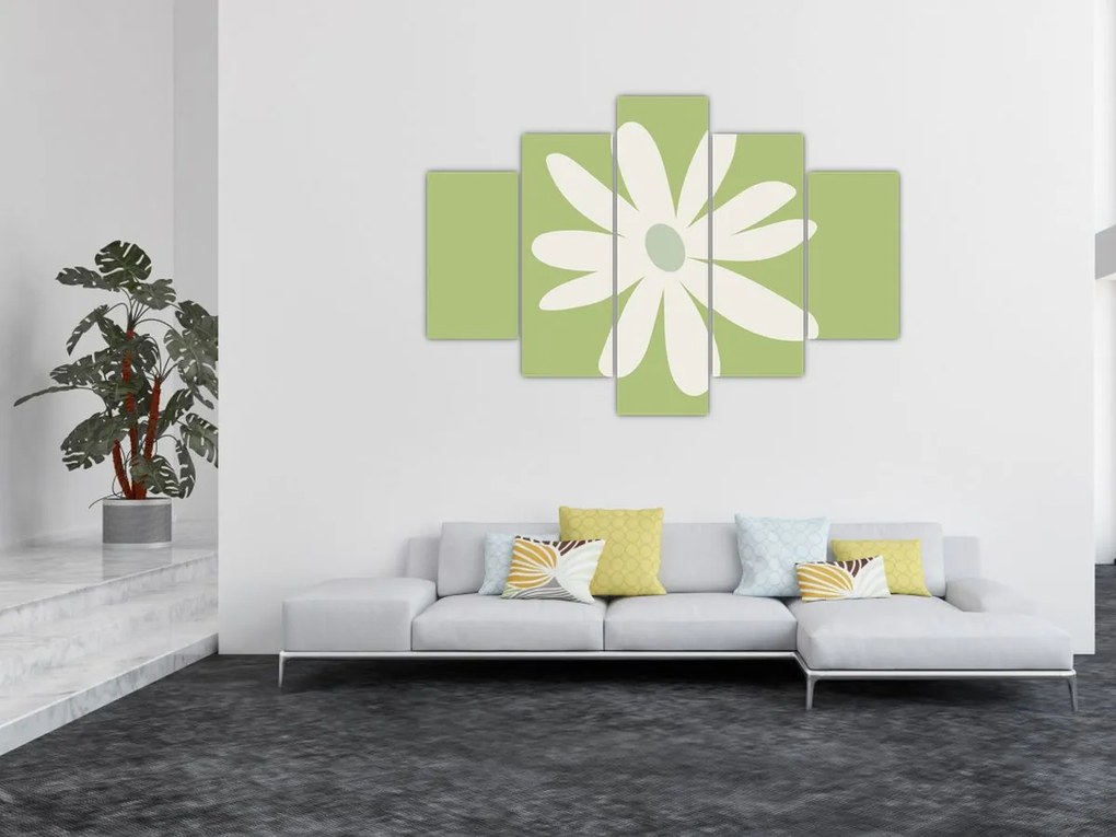 Kép - Hippik, zöld virágok N⁰2 (150x105 cm)